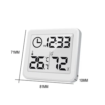 1cm Storio Daugiafunkcį Namų Elektroninis Skaitmeninis Termometras su Drėgmėmačiu Buityje Termometras Patalpoje Sausa Drėgmėmačiu Laikrodis