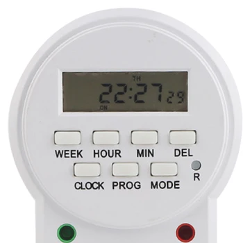 1pcs ES /JAV Plug Smart kištukinis Lizdas, Skaitmeninis Laikmatis Įjungti Energijos Taupymo Reguliuojamas Programuojami Nustatymas Laikrodis/ On/ Off Laikas