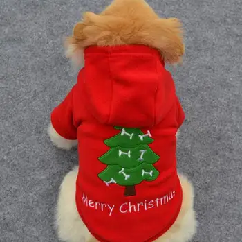 1pcs pet šuo, katė mados raudona Kalėdų hoodies šuniškas 