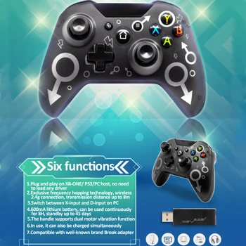 2.4 GHz Wireless/Wired Gamepad Xbox Vienas PC Žaidimų Valdiklis PS3 Xbox One X S Konsolės Manipuliatorių Gamepad su Dviguba Vibracija
