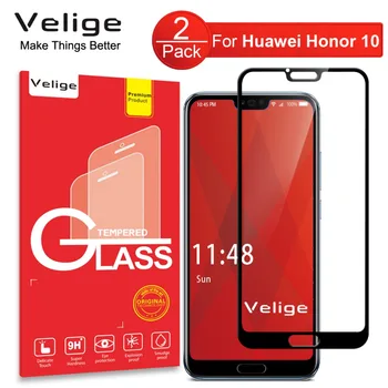 2 Pack Velige Visiškai Padengti Grūdinto Stiklo Screen Protector For Huawei Honor 10 Honor10 2.5 D 9H Anti Nulio beskeveldris Stiklas