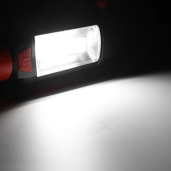 2 Režimas Nešiojamų Darbo lempa LED+COB LED Žibintuvėlis Su Magnetinių Fakelas Žibintuvėlis Gyvenimo Apšvietimo Kablys Kempingas Žibintų Naudojimo AAA