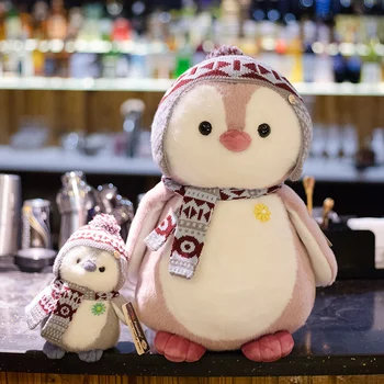 20-47cm Gražus Daisy Įdaryti Pingvinas Lėlės Super Minkštas Pūkuotas Mielas Pingvinas su Skrybėlę ir Scarft Vaikams Gimtadienio Dovana, Kalėdų Dovanos