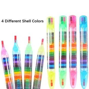 20 in1 spalvingas blizgučiai krovimas ant kitos pastelės rinkinys, skirtas vaikams, vaikų mokyklos piešimo mokytis dailės klasę prekių džiaugtis