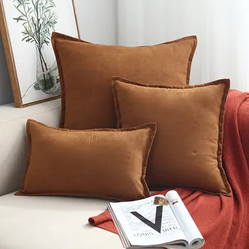 20 spalvų ir 3 dydžių sklandžiai, minkštas zomšiniai kietas namų dekoratyvinė pagalvėlė padengti sėdynės pagalvę padengti ruda geltona mėlyna raudona sofa užvalkalas