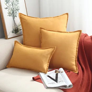 20 spalvų ir 3 dydžių sklandžiai, minkštas zomšiniai kietas namų dekoratyvinė pagalvėlė padengti sėdynės pagalvę padengti ruda geltona mėlyna raudona sofa užvalkalas