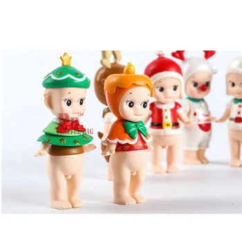 2017 Sonny Angelų figūrėlių, lėlės žaislas mini Kalėdų serija Sonny Angelas duomenys 8cm PVC modelis žaislai vaikams Išskirtinį dovanų dėžutė