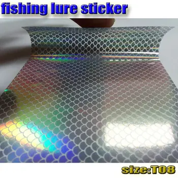 2017new žvejybos masalas lipdukas žvynų, odos ,holografinis, 10papers žvejybos lipdukai 73mm x 100mm