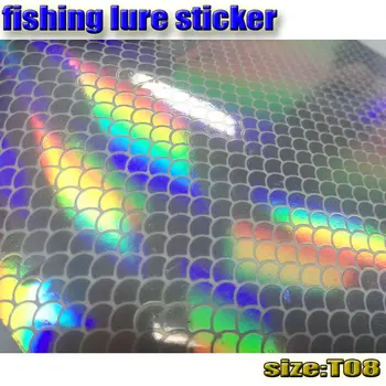 2017new žvejybos masalas lipdukas žvynų, odos ,holografinis, 10papers žvejybos lipdukai 73mm x 100mm
