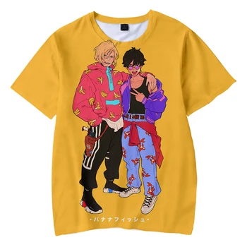 2019 NAUJAS 3D BANANŲ ŽUVŲ mados Marškinėlius Geltona Kpop Atsitiktinis karšto Stiliaus Berniukų ir Mergaičių Tshirts tendencija Vasaros Anime Minkštas Vaikai Marškinėlius