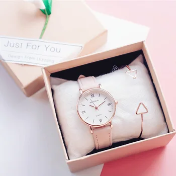 2019 Prabangos Prekės ženklo Moterų Laikrodžiai Paprastas Stilius Oda Kvarco Žiūrėti Retro Mados Ponios Laikrodis Laikrodis Moteris