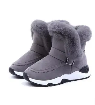 2019 Vaikų sniego batai mergaitėms, triušio kailiniai batai kūdikiui medvilnės, avalynė, vaikiški batai, dydis 26-36