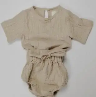 2019 lino atsitiktinis rinkiniai Viršūnes+šortai mielas kūdikis bamblys drabužių rinkiniai kūdikių patalynė trumpas rankovės pp Karšto pants Dviejų dalių komplektas kūdikiams
