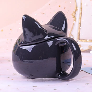 2020 Japonų Stiliaus Cute Kačių Keraminės Kavos Puodelis su dangteliu 490mL Animaciją Kačių Puodelis Gimtadienis, Kalėdos Naujųjų Metų Dovana Draugams arba Vaikams