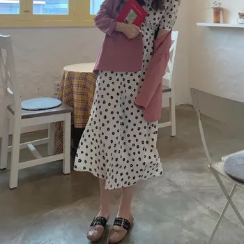 2020 Moterys Vasarą Ilgos Suknelės Trumpomis Rankovėmis Peteliškę Linijos, Gėlių Gėlių Spausdinti Flhjlwoc Korėjiečių Japonų Stiliaus Susiėmę Suknelė 4327