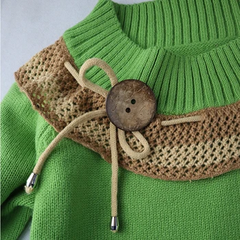 2020 Naujas Mados Ponios Kratinys Megztiniai Moterims Rudens Žiemos Nėrinių O-kaklo Padalinti Hem Megztinis Moterų Megztinis Džemperis