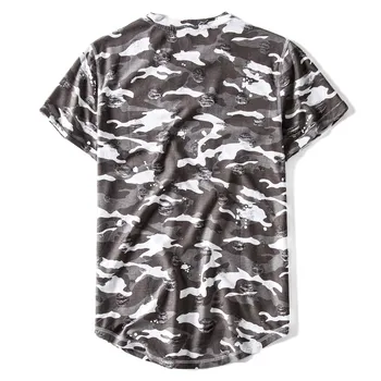 2020 Naujas Vasaros Hip-Hop Streetwear T-shirt Vyrai Medvilnės Kamufliažas T Shirt O-kaklo trumpomis Rankovėmis Ilgai Tshirts Kokybės Viršūnes Tees Vyrai