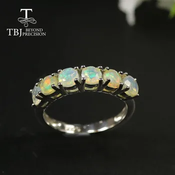 2020 Naujų gamtinių Opalas Žiedas mažas mielas opalas žiedas aplink 4mm Nekilnojamojo brangakmenio Žiedas womon 925 sterlingas sidabro fine jewelry tbj
