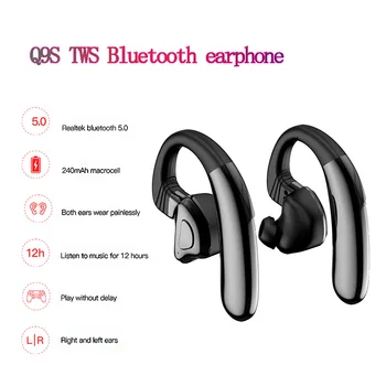 2020 Q9S TWS Bluetooth V5.0 Ausines Sporto Hifi ausines Belaidžio Aukštos Kokybės Keičiamo akumuliatoriaus