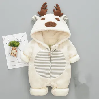 2020 m. Žiemos Kūdikių Romper Naujai Storas Šiltas Baby Girs Berniukai Jumpsuit darbo drabužiai Animacinių filmų Medvilnės Snowsuit Kūdikių Drabužiai