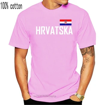 2020 metų Vasaros Naują Atvykimo Tee marškinėliai Stilius Mada Vyrams T Shirts Vėliava, Kroatija Kroatija Naujas Mados vyriški trumpomis Rankovėmis Tee Marškinėliai