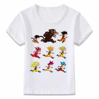 2020 naujas atvykti Vaikiški Drabužiai Marškinėliai Saiyan Evoliucija Oozaru Vaikų marškinėliai Berniukams ir Mergaitėms Bamblys Marškinėliai Tee