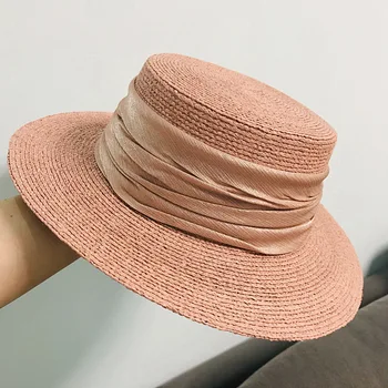2020 naujas rafija rankų darbo vasaros saulės skrybėlę paplūdimio skrybėlę moterims