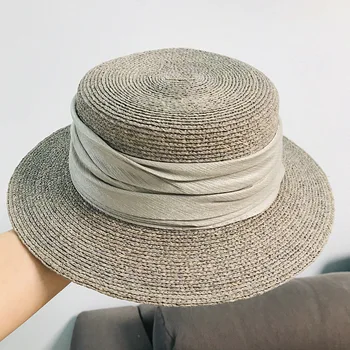 2020 naujas rafija rankų darbo vasaros saulės skrybėlę paplūdimio skrybėlę moterims