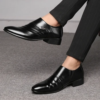 2020 naujas verslo vyrų Oxfords batai rinkinys kojų Juoda Ruda Vyrų Office Vestuvių nurodė, vyriški odiniai batai