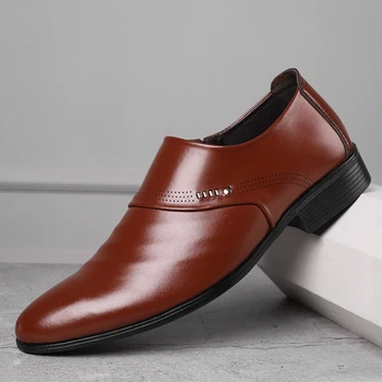 2020 naujas verslo vyrų Oxfords batai rinkinys kojų Juoda Ruda Vyrų Office Vestuvių nurodė, vyriški odiniai batai