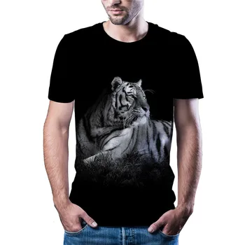 2020 vėliau kaip karšto pardavimo tigro galva marškinėliai atsitiktinis sporto Harajuku T-shirt Azijos dydžio kodas laivybos spalvos atspausdintas 3DT marškinėliai
