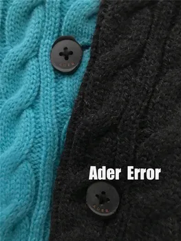 2020fw Cardigan Ader Klaida Megztiniai Moterims, 1:1, Aukščiausios Kokybės Vilnos Asimetrinė Sujungimas Adererror Megztas Megztinis