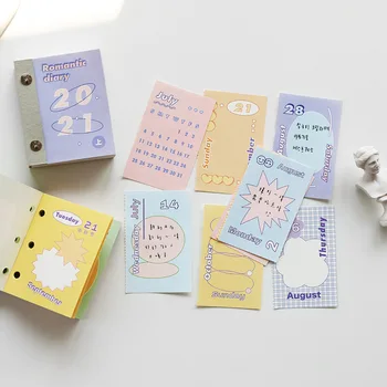 2021 Kawaii Mini Kalendoriaus Trinkelėmis Dovana 70mm*90mm 377P Storio Mini banknotų Kolekcija