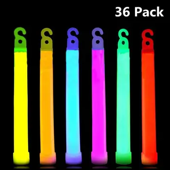 2021 Naujų 36 Ultra Ryškiai Švyti Lazdos Plus - Bulk Pack Pramoninės Klasės - 6 Colių Atsparus Vandeniui Glow Stick - 12 Val. - Mišrus