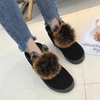 2021 žiemos nauji moteriški kailiniai batai ausines mielas batus, su neperšlampama ir aksomo storas šiltas batai, pagaminti iš medvilnės.