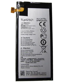 2500mAh Baterija Alcatel One Touch POP-4, Plius 4+ 5056D 5056A 5056N 5056O 5056W TLP025C1 / TLP025C2 Baterijas + stebėti kodas