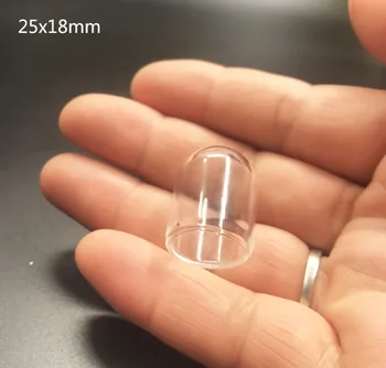 25x18mm didmeninė mini tube bell stiklainiai, stiklo pasaulyje burbulas padengti dome noras 