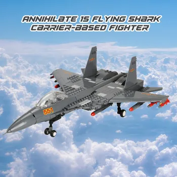 270pcs F-15 Eagle Kovotojas Blokai Karinės Serijos Masto Modelis įrangos pardavimas, biuro įrangos Lėktuvo Nustatyti Plytų Miesto Vaikų Žaislai Vaikams Dovanų
