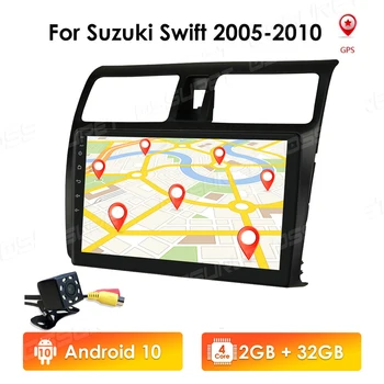 2G 32G 2din Android 10.0 QUAD CORE 10.1 colių 2.5 D Ekrano Automobilio Navigacijos Už Suzuki Swift 2005 m. 2006 m. 2007 m. 2008 m. 2009 m. 2010 m.