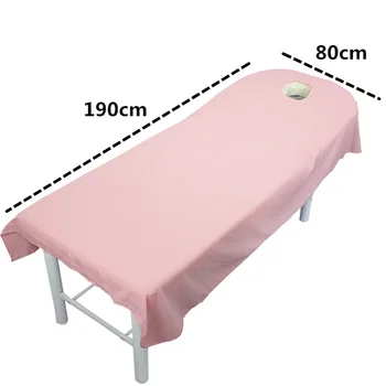 2VNT aukštos kokybės Profesionalios Kosmetikos Grožio salonas lakštai SPA masažą lova lentelė padengti lakštai, su skyle