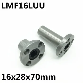 2vnt LMF16LUU LMF16L flanšas rutulinis guolis Naudojami 16mm linijinis vadovas Nemokamas pristatymas 16x28x70 mm