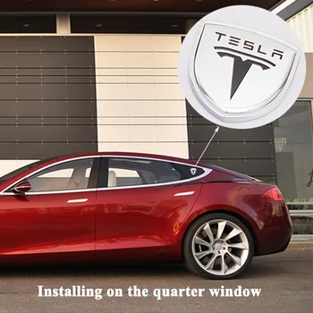 2vnt/komplektas Automobilio Logotipas, Emblema, Durų Skiltyje Ramstis Apdailos Ketvirtį Lango Lipdukas, Optikos Reikmenys Tesla Model S Modelis X 3