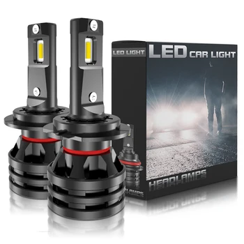 2x H7 LED H4 9007 H1 H3 LED Lemputės Automobilių Žibintų 12V Auto Žibintai 