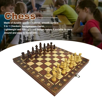 3 1. Magnetinio Mediniai Nardai, Šachmatai Šaškės Kelionės Žaidimai Šachmatų Rinkinį Valdybos Suaugusiems, Vaikams, Pradedantiesiems Didelių Šachmatų Lenta Naujas Dizainas