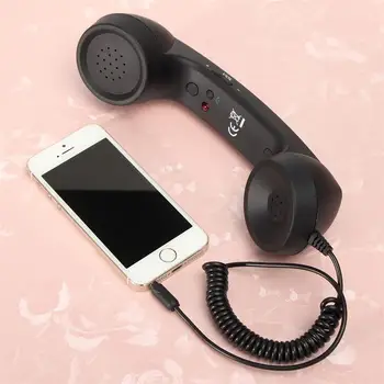 3.5 mm Jack Klasikinis Retro Telefono Ragelį Mini Mikrofonas Garsiakalbis Telefono Ryšio Imtuvas, skirtas 