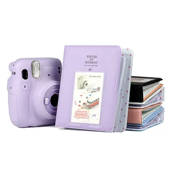 3 Colių Didelės Talpos, Sandėliavimo Foto Kortelės Turėtojas Fujifilm Instax Polaroid Mini11 Mini 11 64 Kišenės Nuotraukų Albumą Maišelį Atveju