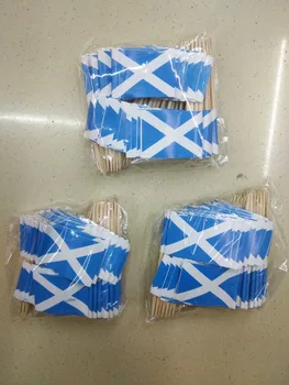 300Pcs Škotijos dantų krapštuką Vėliavos Popieriaus Maisto Susitvarko Vakarienė Tortas dantų krapštuką Cupcake Vaisių Apdailos Lazdos Šalies Kokteiliai