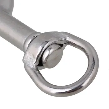 304 Nerūdijančio Plieno, Ilgis 70mm Swivel-Eye Bolt Snap Kablys Turas Eye Swivel Keychain Dirželis Pakuotėje 20