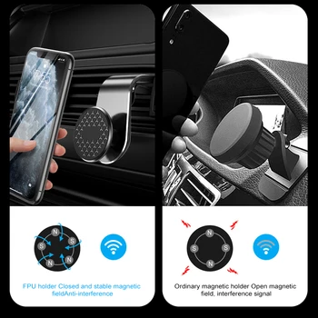 360 Laipsnių Magnetinio Automobilinis Telefono Laikiklis iPhone 11 Universalus Oro Angos Mount Lizdo Magnetas Navigacija, Automobilinis Laikiklis Pasukti Stendas