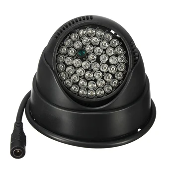 360 Laipsnių Pasukti 48 LED IR Infraraudonųjų spindulių Naktinio Matymo Padėti LED Lempos, VAIZDO Stebėjimo Saugumo Kameros